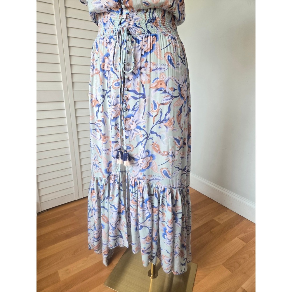 Gypsiana Collective Floral Paisley Maxi Dress L Romantic Cottage Boho Garden - Picture 5 of 11